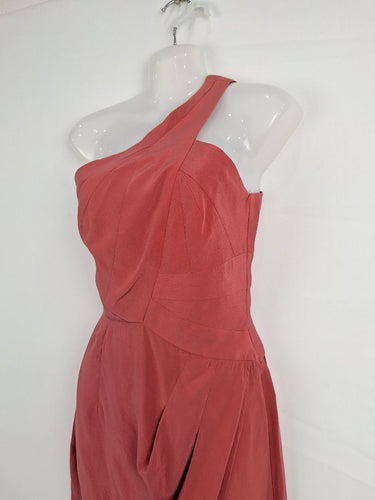 Zimmermann Dusty Rose Silk One Shoulder Cocktail Dress Size 8 by SwapUp-Online Second Hand Store-Online Thrift Store