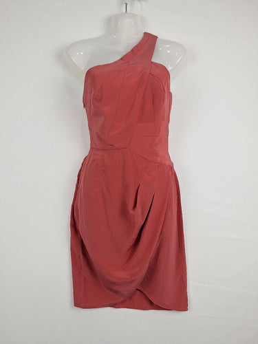 Zimmermann Dusty Rose Silk One Shoulder Cocktail Dress Size 8 by SwapUp-Online Second Hand Store-Online Thrift Store