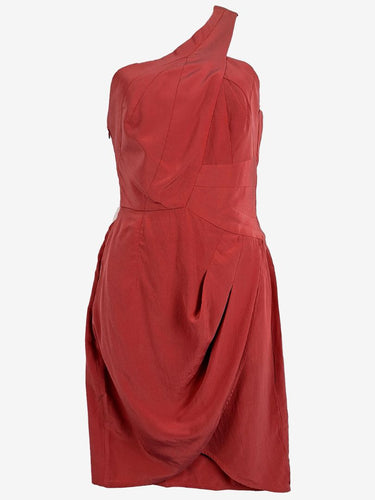 Zimmermann Dusty Rose Silk One Shoulder Cocktail Dress Size 8 by SwapUp-Online Second Hand Store-Online Thrift Store