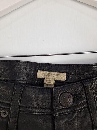 Burberry Chic Leather Ponte Pants Size 4 by SwapUp-Online Second Hand Store-Online Thrift Store
