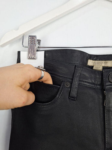 Burberry Chic Leather Ponte Pants Size 4 by SwapUp-Online Second Hand Store-Online Thrift Store