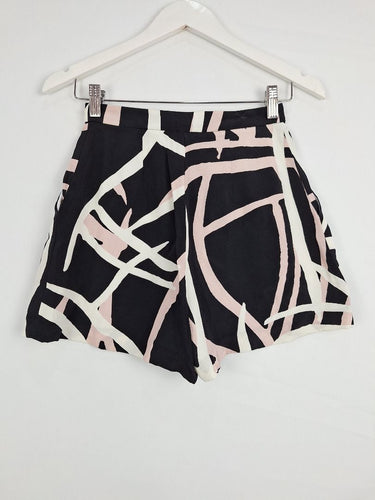 Kookai Abstract Patterned Silk Shorts Size 6 by SwapUp-Online Second Hand Store-Online Thrift Store