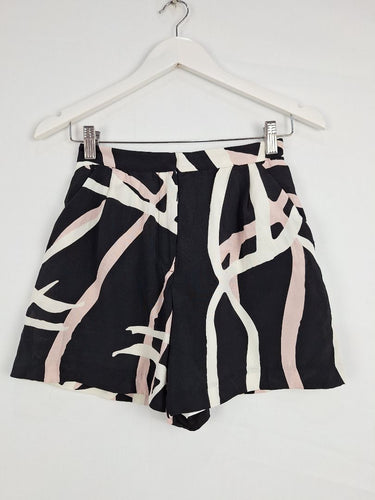 Kookai Abstract Patterned Silk Shorts Size 6 by SwapUp-Online Second Hand Store-Online Thrift Store