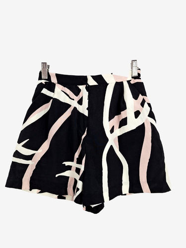 Kookai Abstract Patterned Silk Shorts Size 6 by SwapUp-Online Second Hand Store-Online Thrift Store