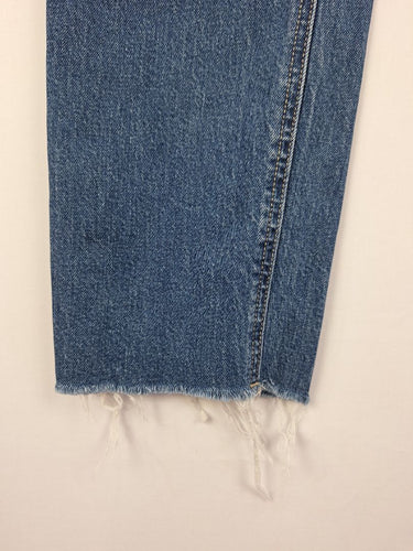 Mister Zimi Frayed Mid Blue Denim Cropped Jeans Size 14 by SwapUp-Online Second Hand Store-Online Thrift Store