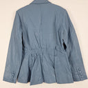 Once Was Vega Elastic Back Single Breasted Leather Blazer Size 12 by SwapUp-Online Second Hand Store-Online Thrift Store