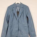 Once Was Vega Elastic Back Single Breasted Leather Blazer Size 12 by SwapUp-Online Second Hand Store-Online Thrift Store