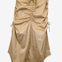 Willa Gathered Tan Scooped Midi Skirt Size 14 by SwapUp-Online Second Hand Store-Online Thrift Store