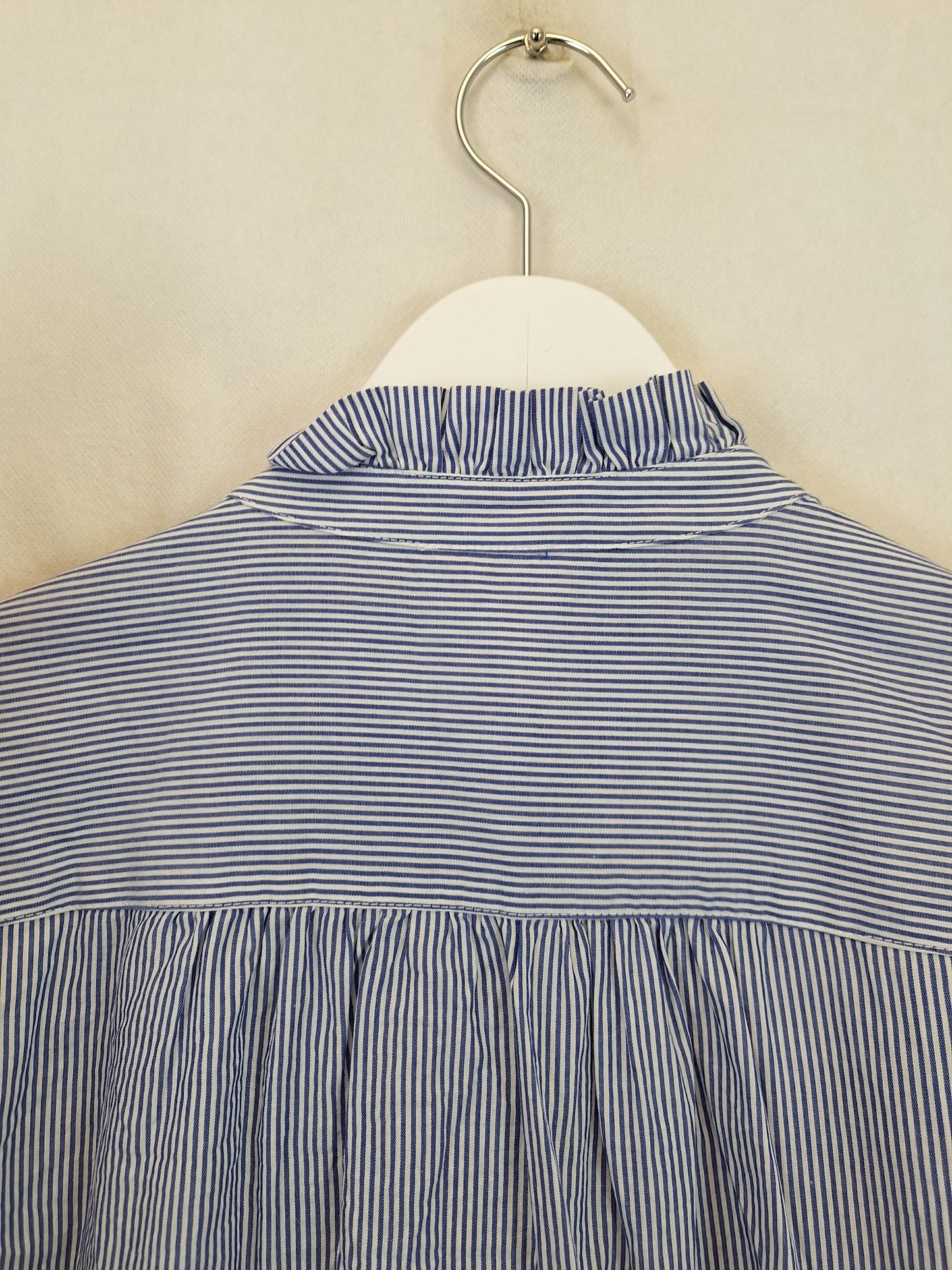 Witchery Striped Frill Work Shirt Size 10 by SwapUp-Online Second Hand Store-Online Thrift Store