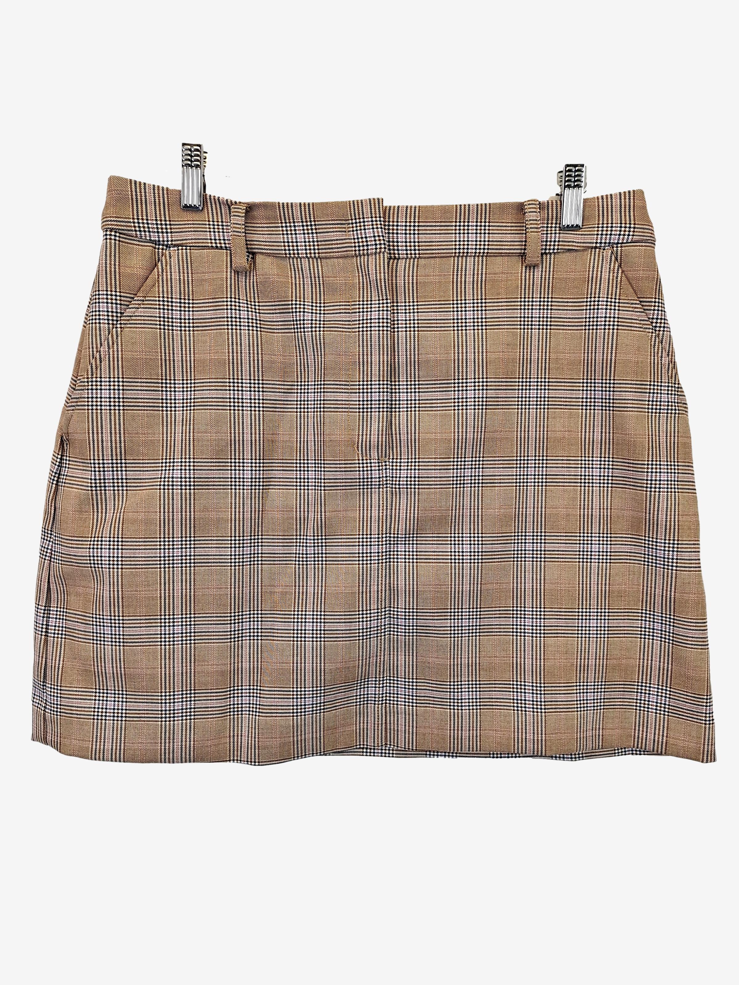 Witchery Preppy Check A Line Mini Skirt Size 14