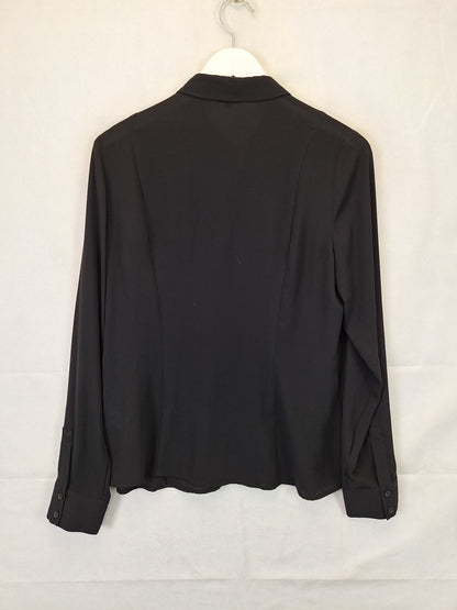 Cue Sleek Collared Sheer Shirt Size 10 by SwapUp-Online Second Hand Store-Online Thrift Store