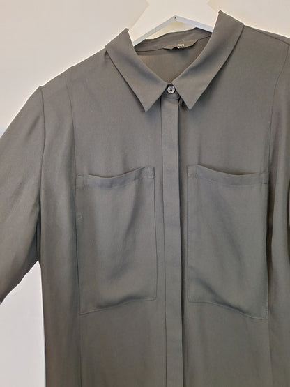 Cue Sleek Collared Sheer Shirt Size 10 by SwapUp-Online Second Hand Store-Online Thrift Store