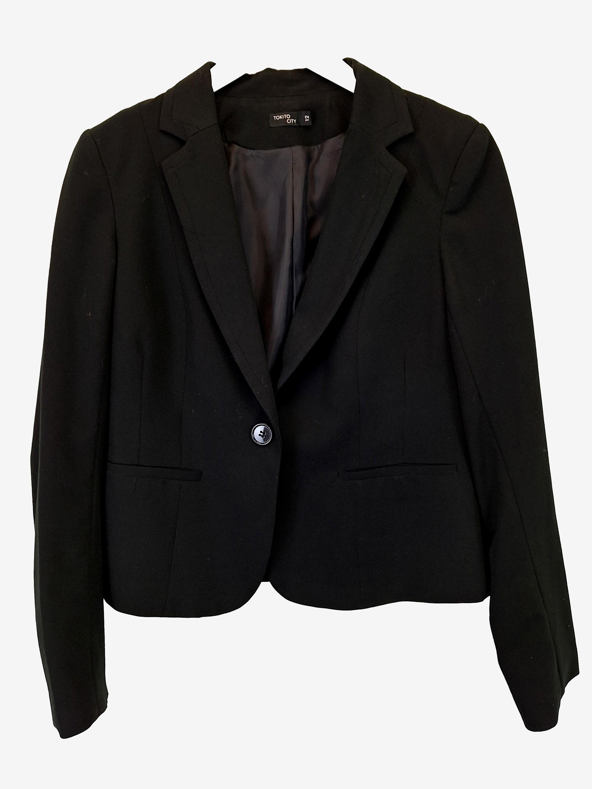 Tokito Elegant Structured Office Blazer Size 12 by SwapUp-Online Second Hand Store-Online Thrift Store