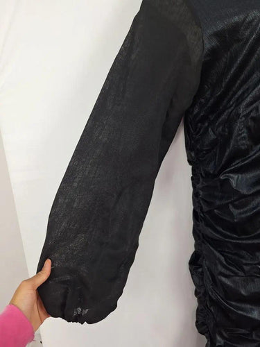 11 Honore Black Shimmer Ruched Dress Size XXXL by SwapUp-Online Second Hand Store-Online Thrift Store