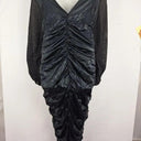 11 Honore Black Shimmer Ruched Dress Size XXXL by SwapUp-Online Second Hand Store-Online Thrift Store