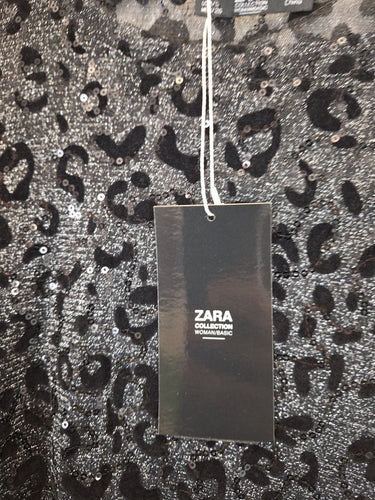 Zara Funky Sheer Leopard Top Size S by SwapUp-Online Second Hand Store-Online Thrift Store