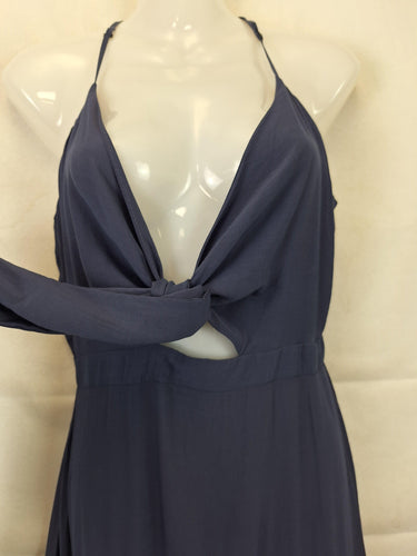 Sheike Navy Tie Front Hi-low Summer Midi Dress Size 10 by SwapUp-Online Second Hand Store-Online Thrift Store