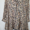 Anthropologie Animal Print Collared Frill Midi Dress Size L by SwapUp-Online Second Hand Store-Online Thrift Store