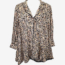 Anthropologie Animal Print Collared Frill Midi Dress Size L by SwapUp-Online Second Hand Store-Online Thrift Store