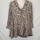 Anthropologie Animal Print Collared Frill Midi Dress Size L by SwapUp-Online Second Hand Store-Online Thrift Store