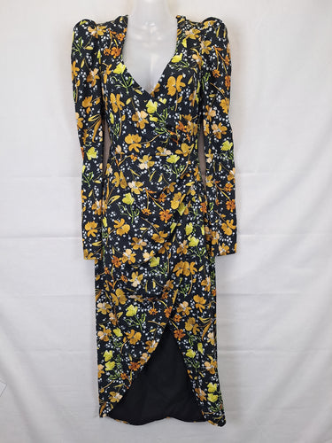 By Johnny Bella Floral Tuck Wrap Midi Dress Size 10 by SwapUp-Online Second Hand Store-Online Thrift Store