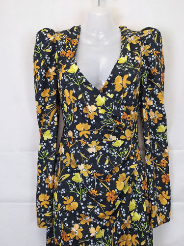 By Johnny Bella Floral Tuck Wrap Midi Dress Size 10 by SwapUp-Online Second Hand Store-Online Thrift Store