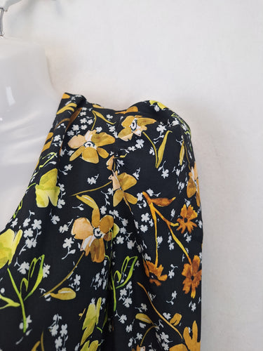 By Johnny Bella Floral Tuck Wrap Midi Dress Size 10 by SwapUp-Online Second Hand Store-Online Thrift Store