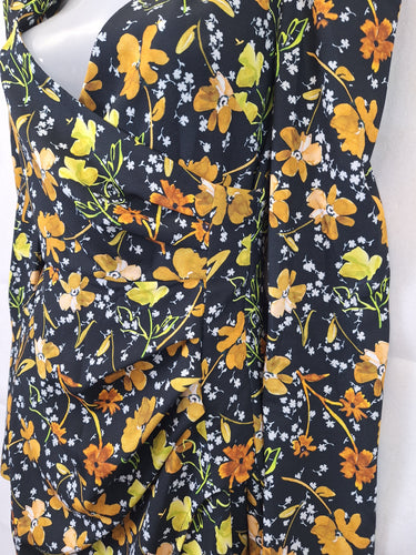 By Johnny Bella Floral Tuck Wrap Midi Dress Size 10 by SwapUp-Online Second Hand Store-Online Thrift Store