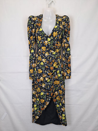 By Johnny Bella Floral Tuck Wrap Midi Dress Size 10 by SwapUp-Online Second Hand Store-Online Thrift Store