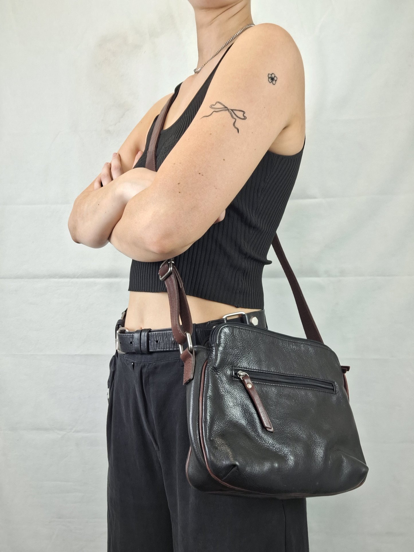 Milleni Staple Duo Tone Crossbody Bag by SwapUp-Online Second Hand Store-Online Thrift Store