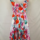 Review Graceful Box Pleat Flamingo Midi Dress Size 10 by SwapUp-Online Second Hand Store-Online Thrift Store