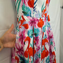 Review Graceful Box Pleat Flamingo Midi Dress Size 10 by SwapUp-Online Second Hand Store-Online Thrift Store