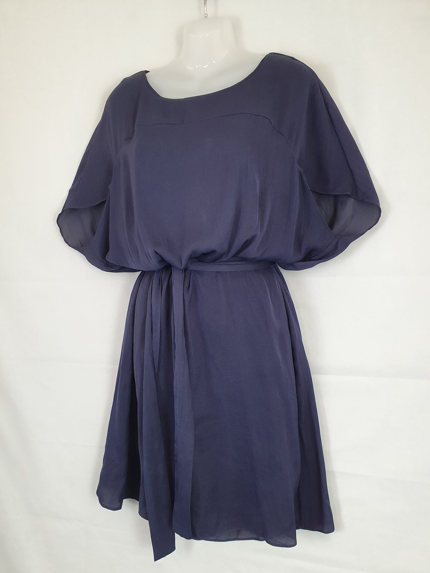 Witchery Navy Cocktail Midi Dress Size 8 by SwapUp-Online Second Hand Store-Online Thrift Store