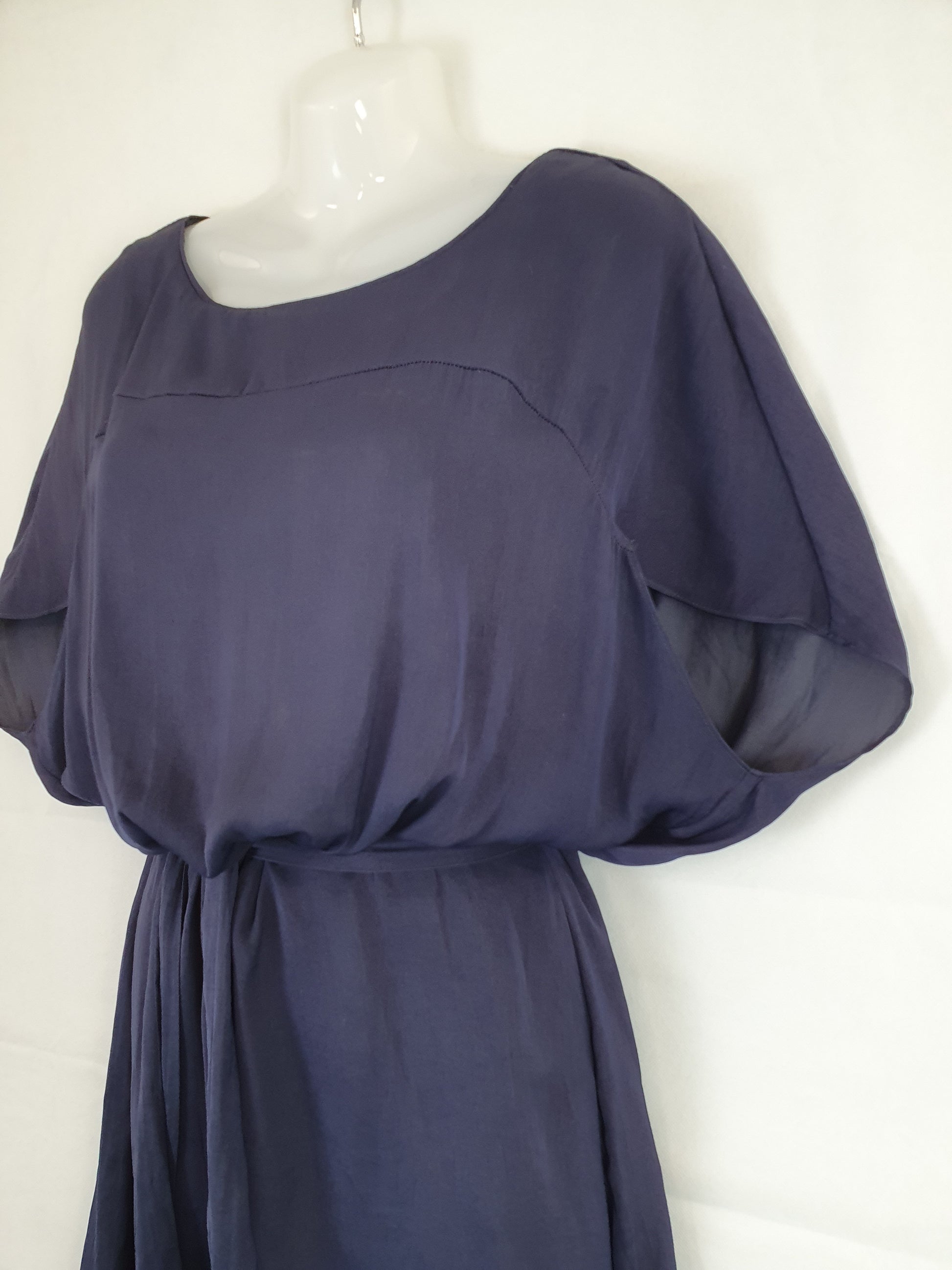 Witchery Navy Cocktail Midi Dress Size 8 by SwapUp-Online Second Hand Store-Online Thrift Store