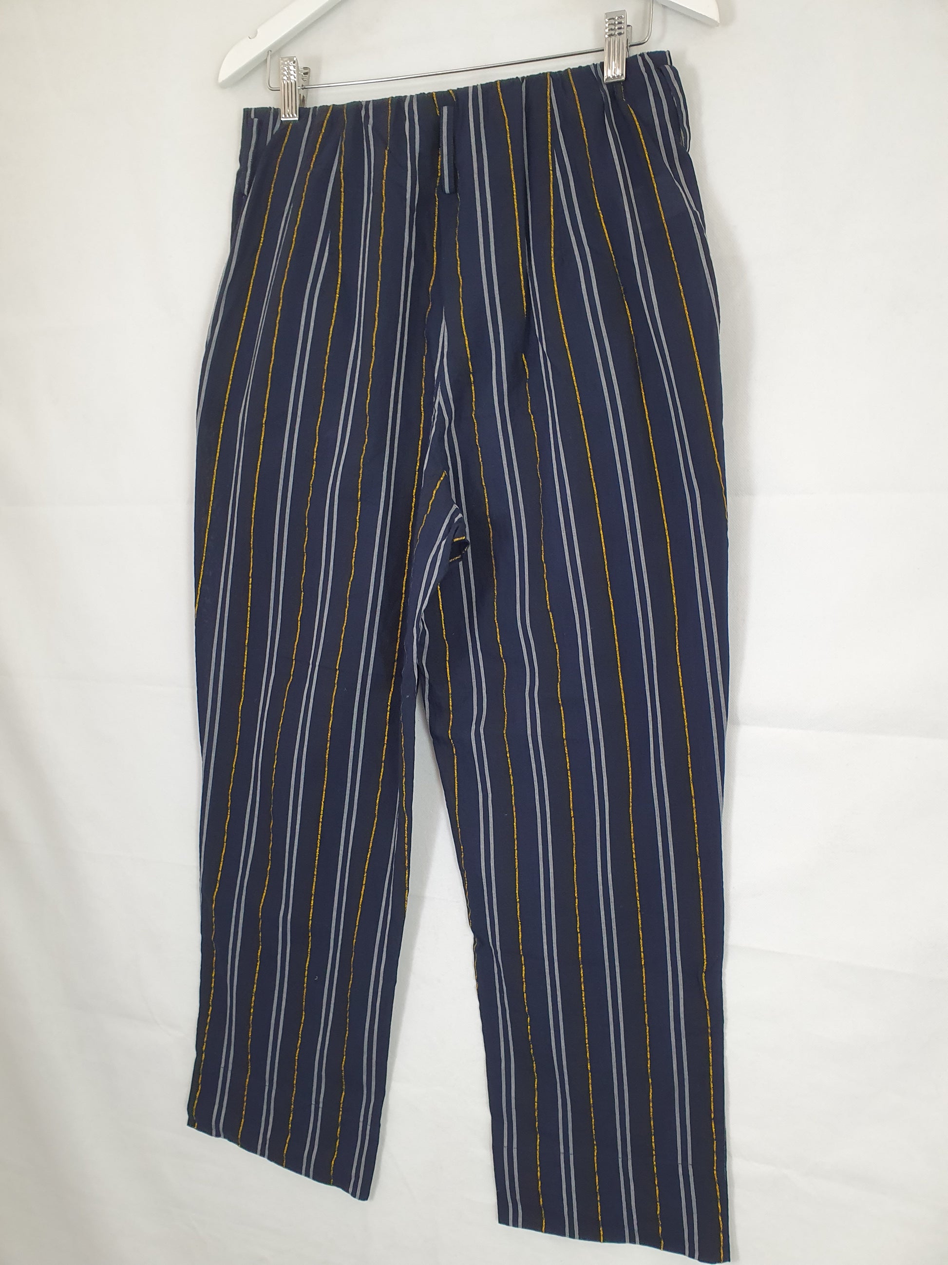 Country Road Elastisized Waist Striped  Pants Size 10 by SwapUp-Online Second Hand Store-Online Thrift Store