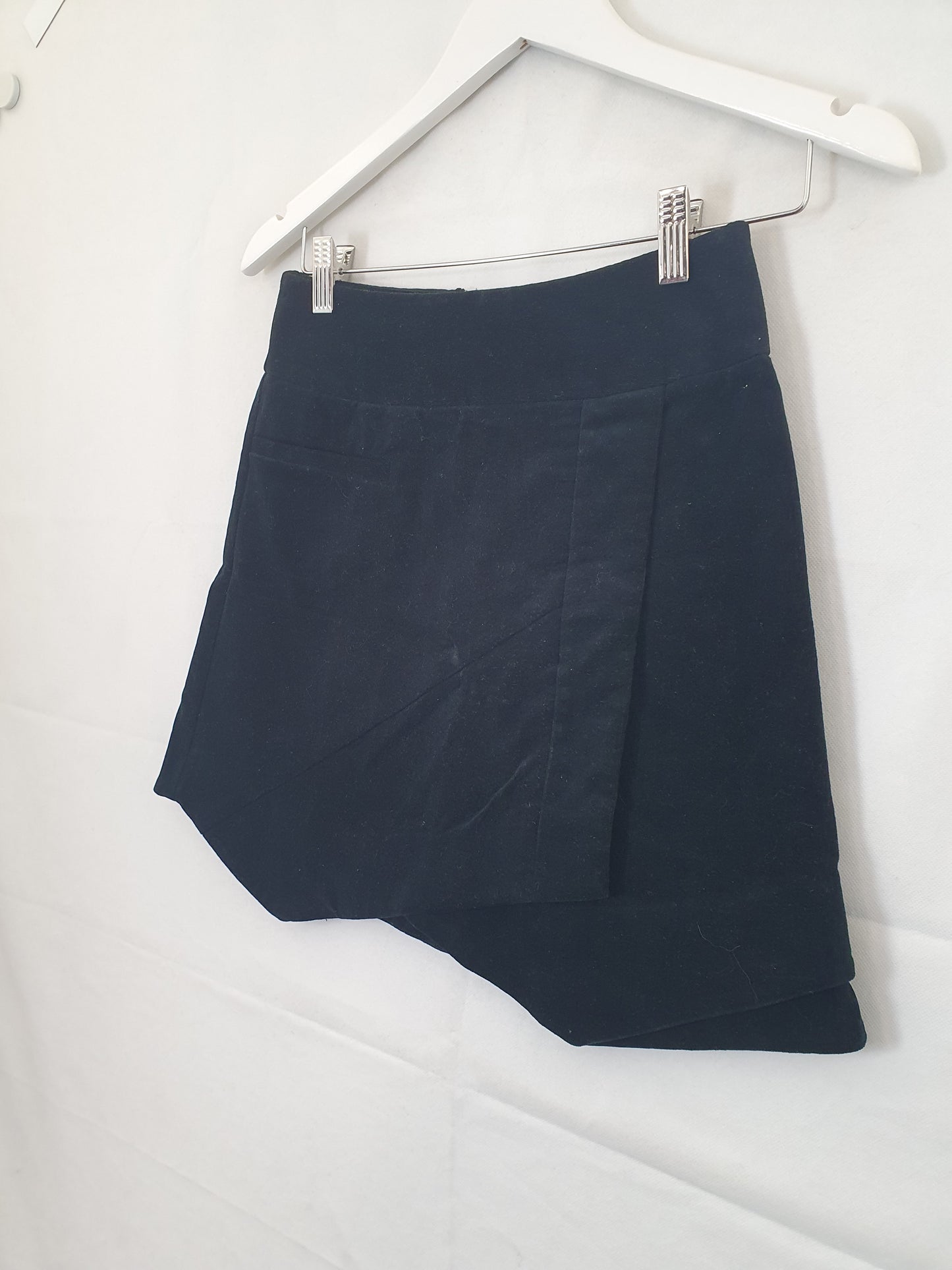 Cue Velour Smart Midi Skirt Size 6 by SwapUp-Online Second Hand Store-Online Thrift Store