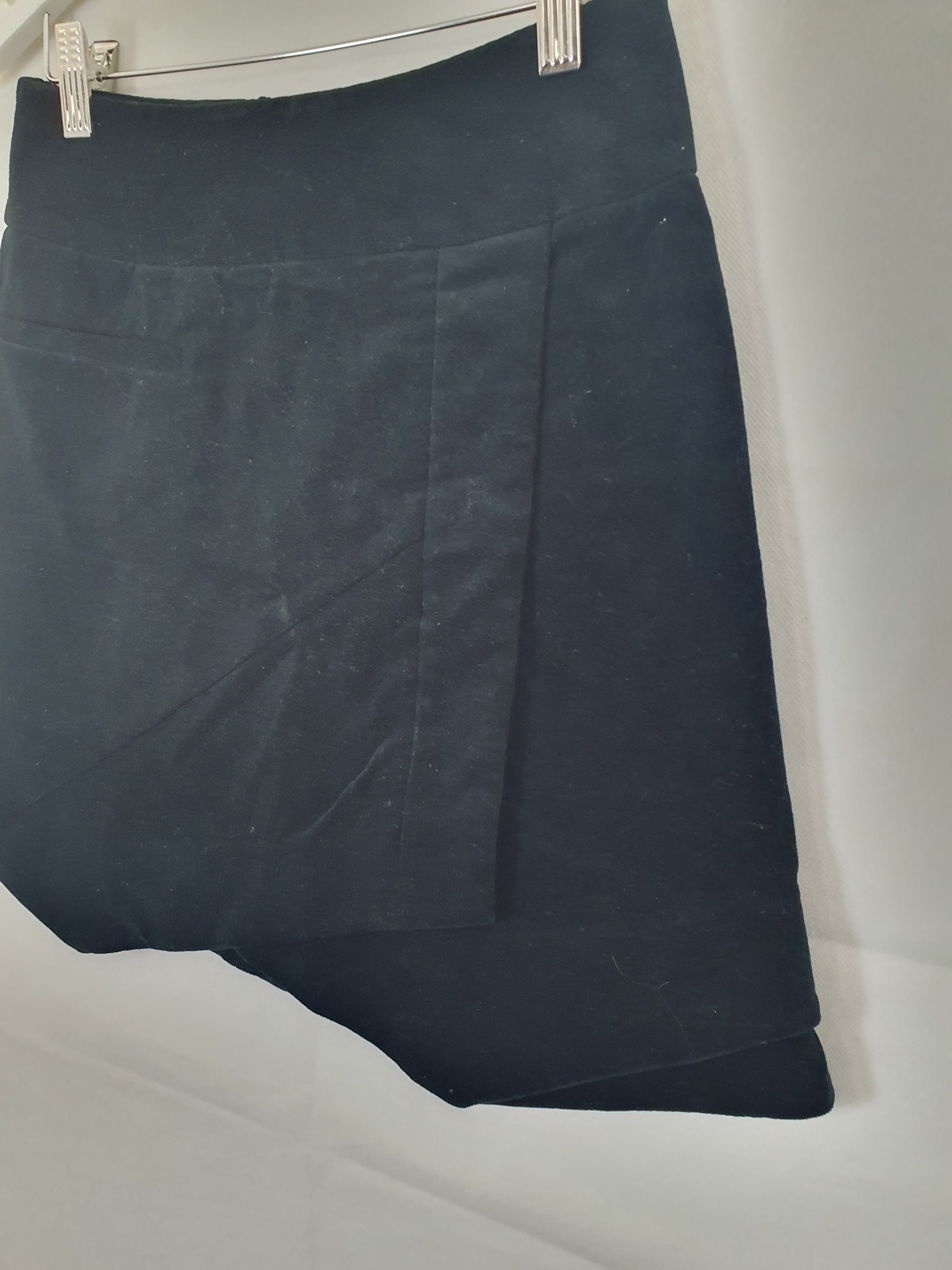 Cue Velour Smart Midi Skirt Size 6 by SwapUp-Online Second Hand Store-Online Thrift Store