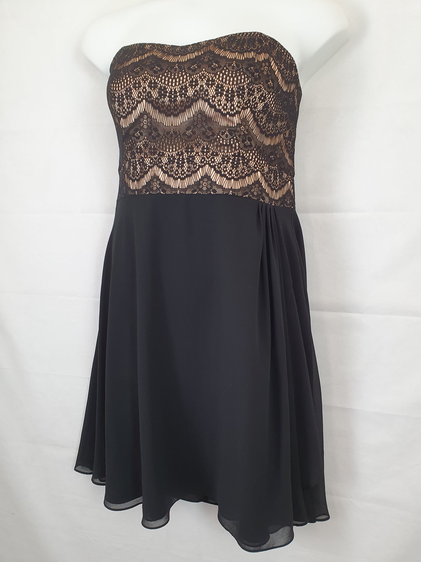 City Chic Strapless Lace Lined Evening Mini Dress Size XS Plus by SwapUp-Online Second Hand Store-Online Thrift Store