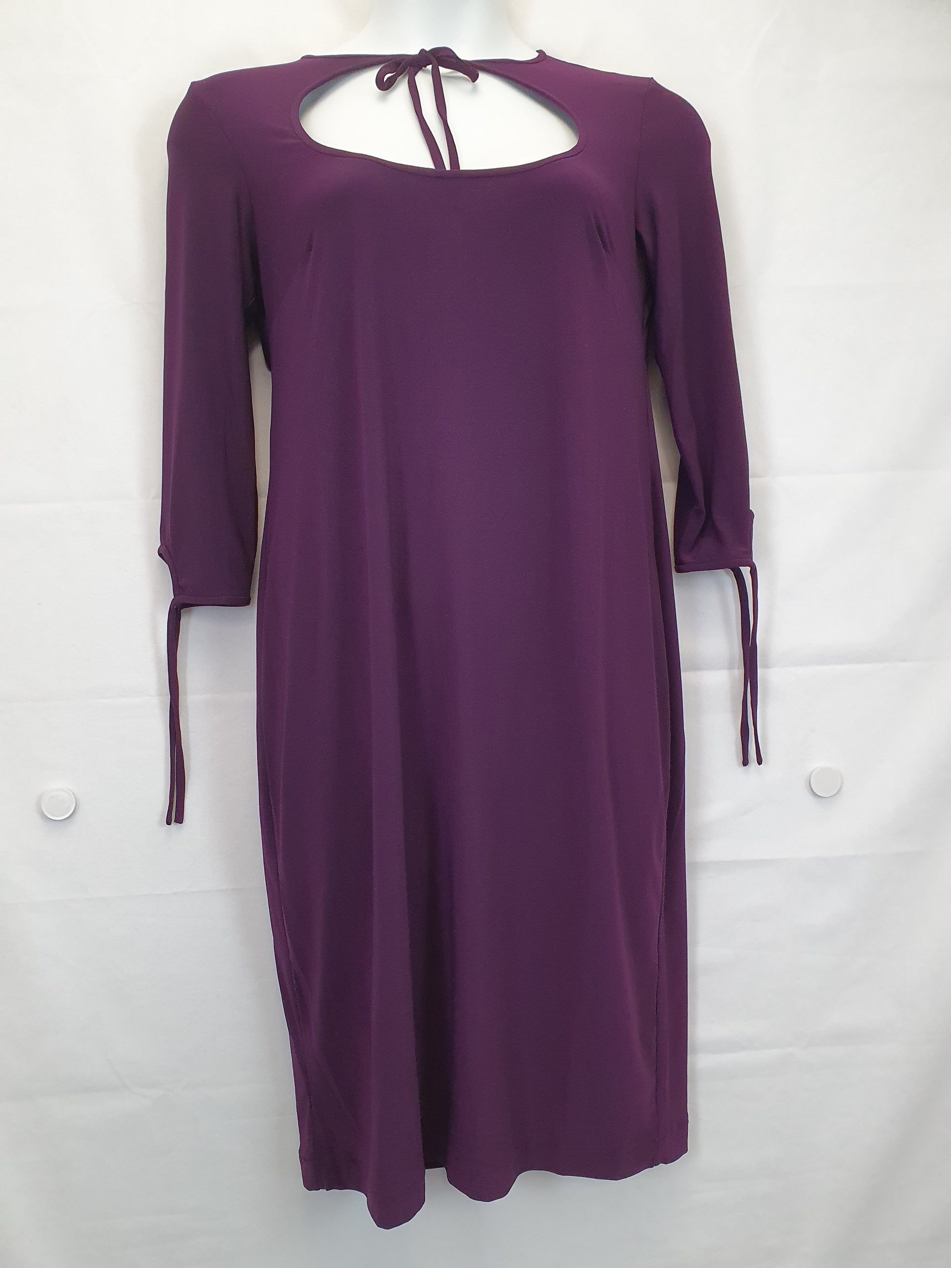 Leona Edmiston Gilda Merlot Midi Dress Size L by SwapUp-Online Second Hand Store-Online Thrift Store