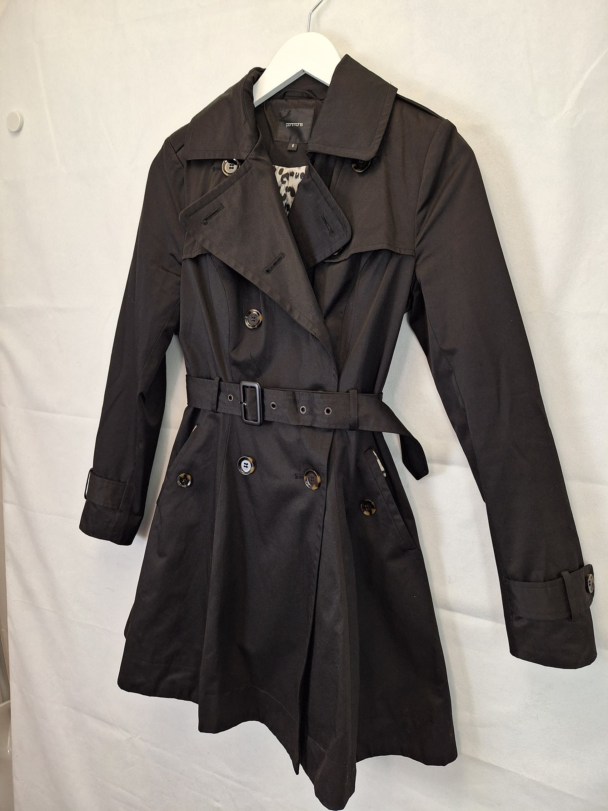 Portmans Winter Essential  Structured Trench Coat Size 6 by SwapUp-Online Second Hand Store-Online Thrift Store