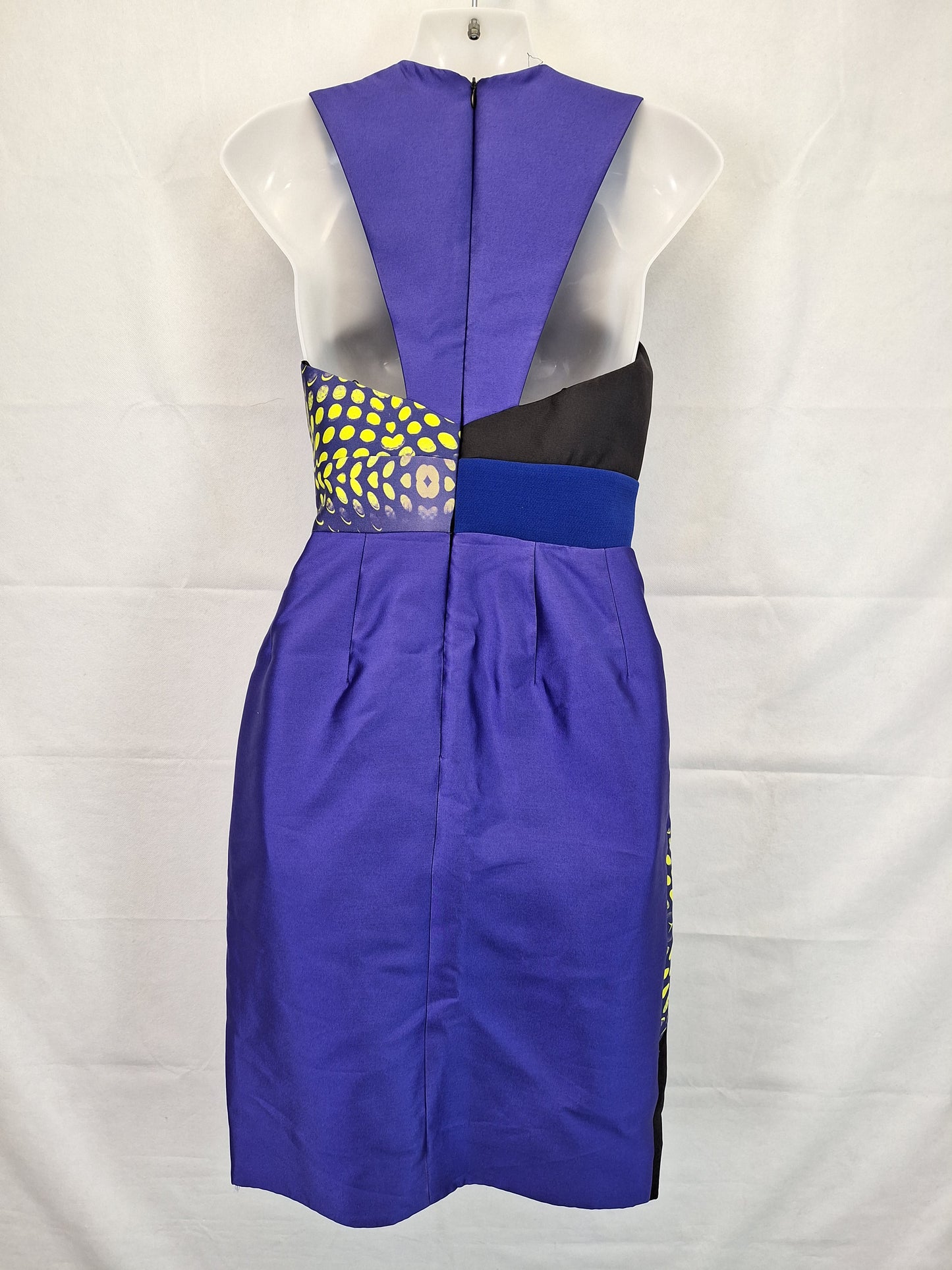 Nicola Finetti Retro Slit Midi Dress Size 6 by SwapUp-Online Second Hand Store-Online Thrift Store