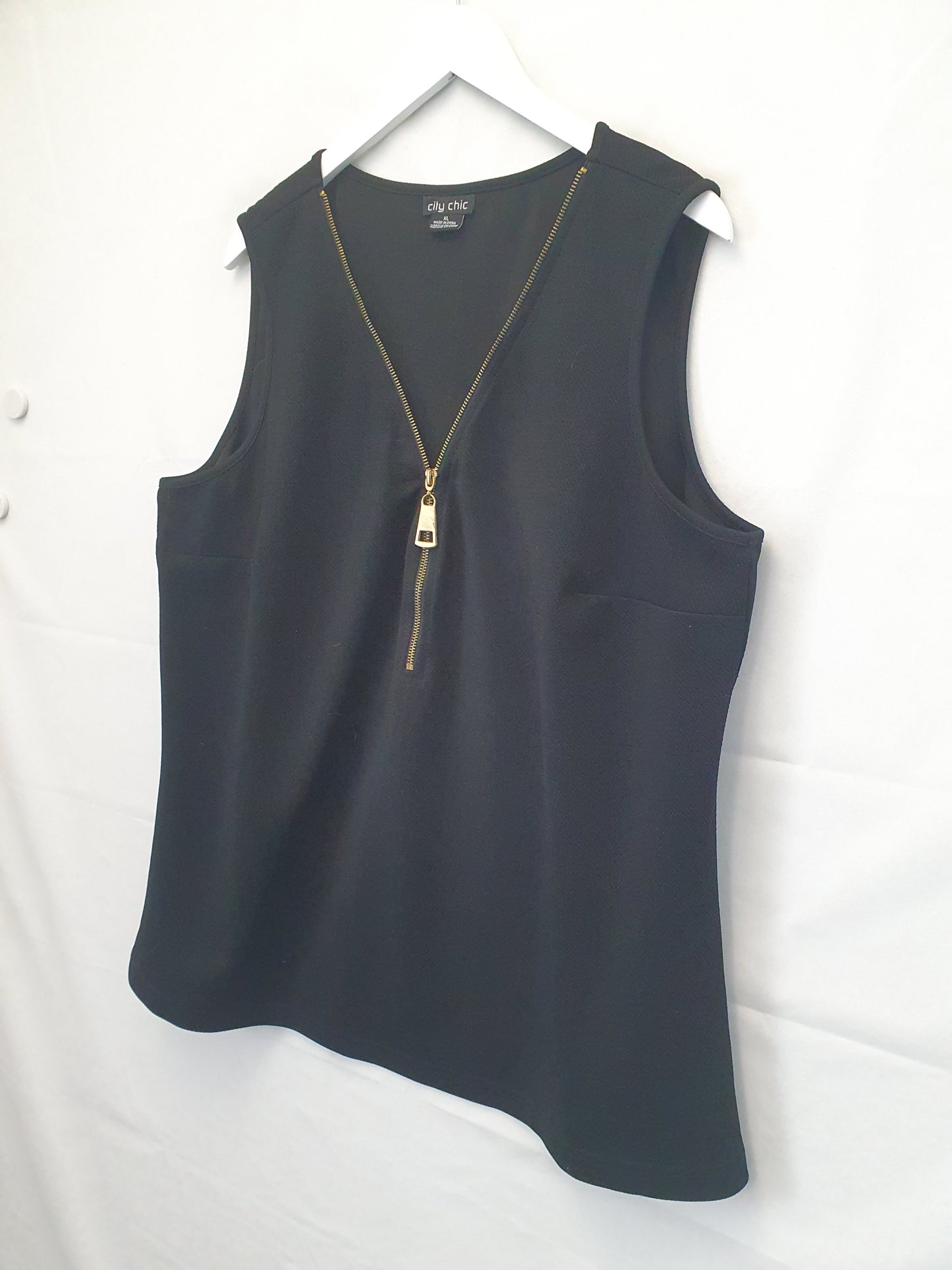 City Chic Zip Front Work Style Top Size XL Plus by SwapUp-Online Second Hand Store-Online Thrift Store