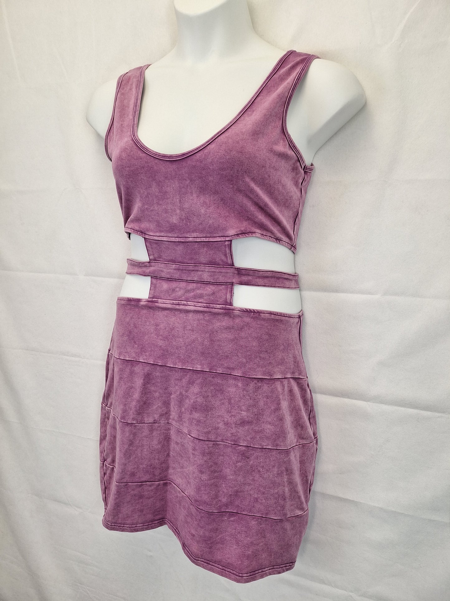 Milk and Honey Distressed Look Panelled Stretch Mini Dress Size 12 by SwapUp-Online Second Hand Store-Online Thrift Store