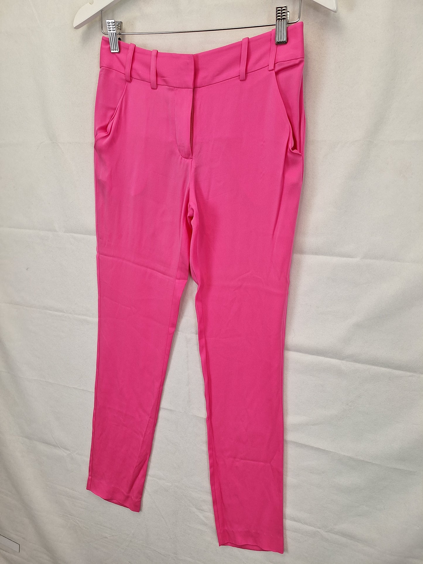 Sass & Bide Fluo Pink Pop Silk Blend Pants Size 6 by SwapUp-Online Second Hand Store-Online Thrift Store