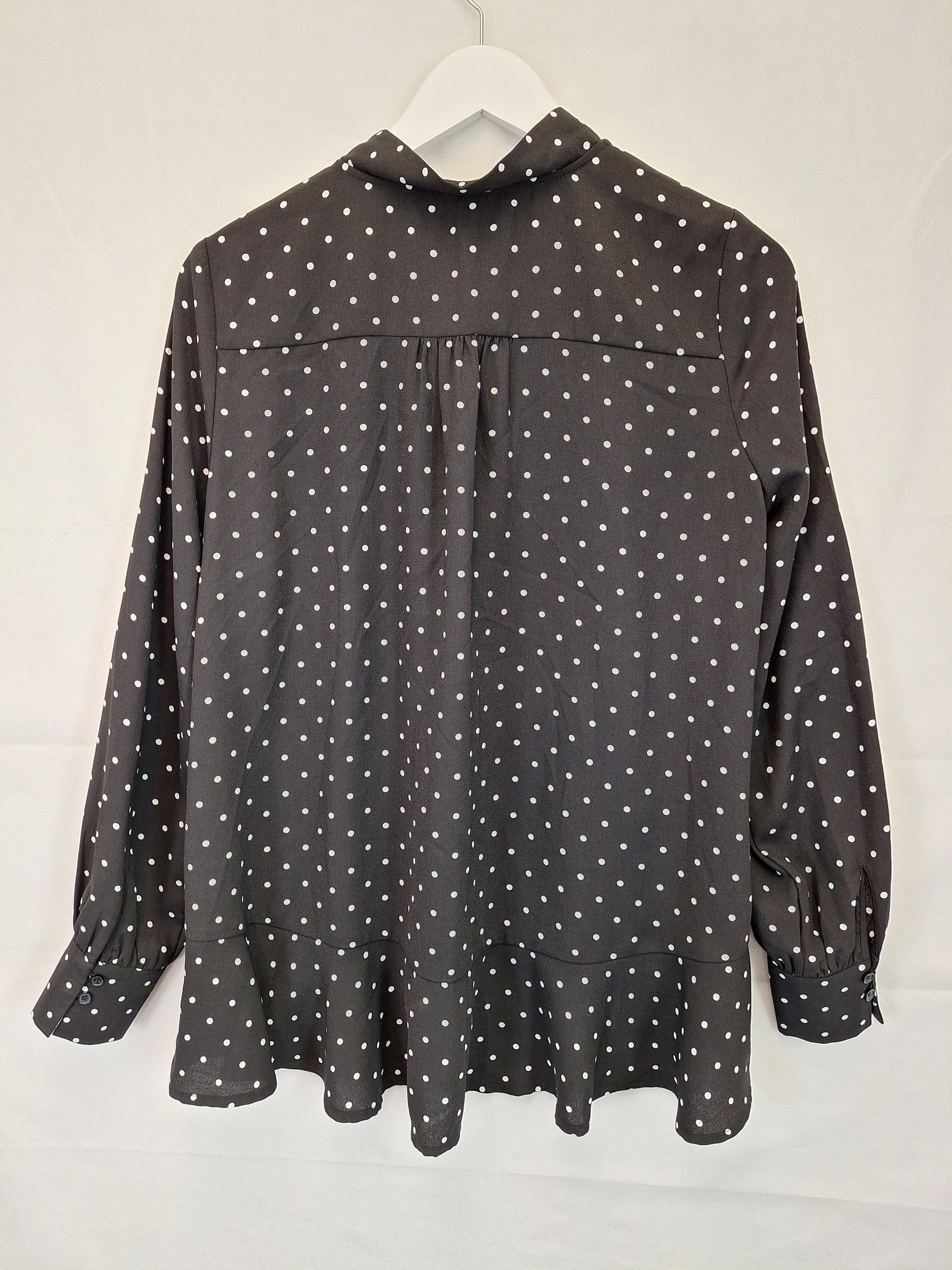 French Connection Polka Dot Luxe Blouse Size 10 by SwapUp-Online Second Hand Store-Online Thrift Store