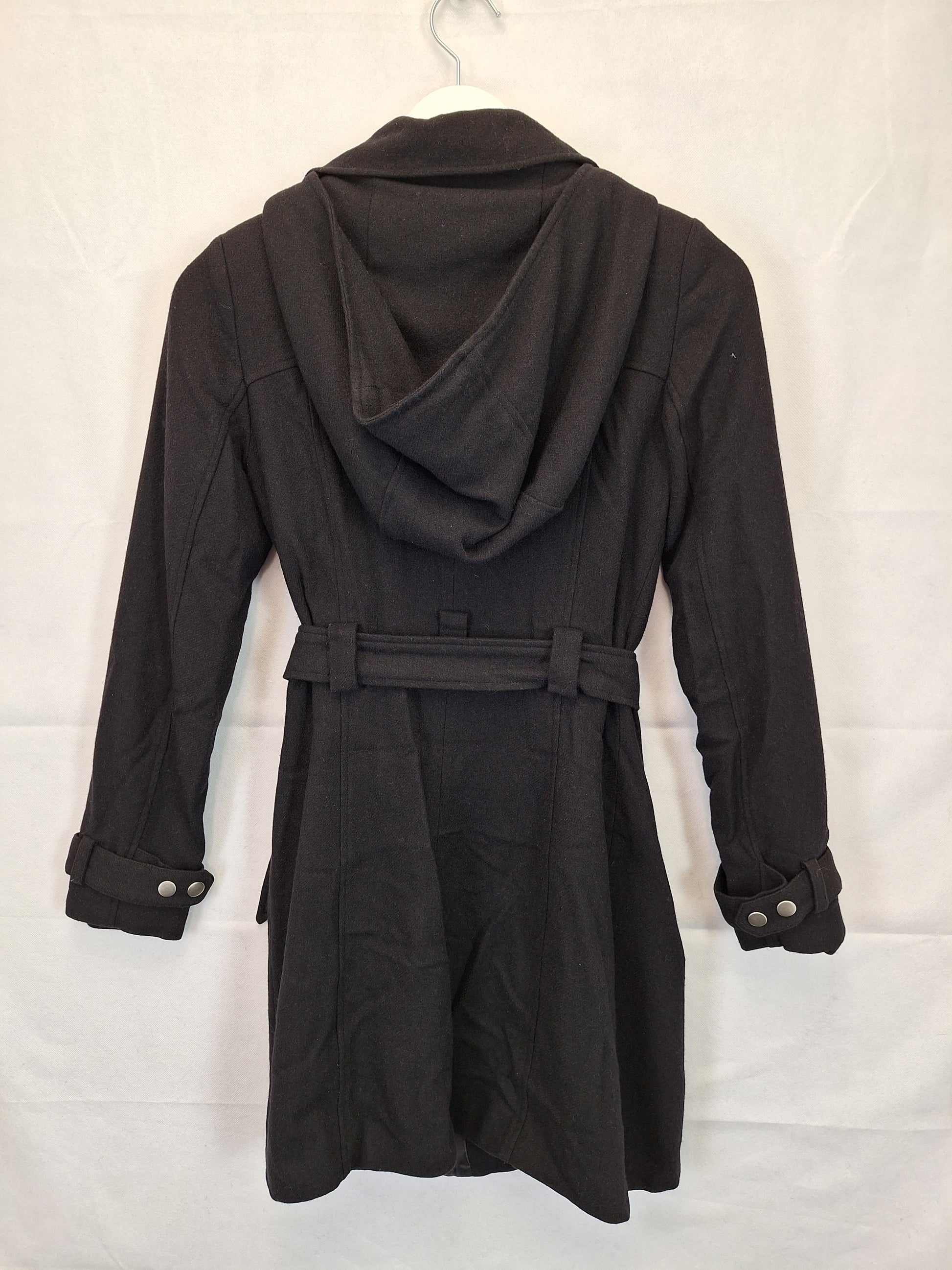 Azuki Timeless Wool Blend Belted Coat Size 8 by SwapUp-Online Second Hand Store-Online Thrift Store