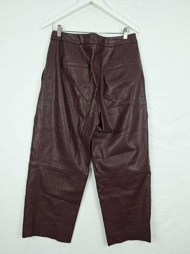 Saba Burgundy Faux Leather Soft Pants Size 12 by SwapUp-Online Second Hand Store-Online Thrift Store