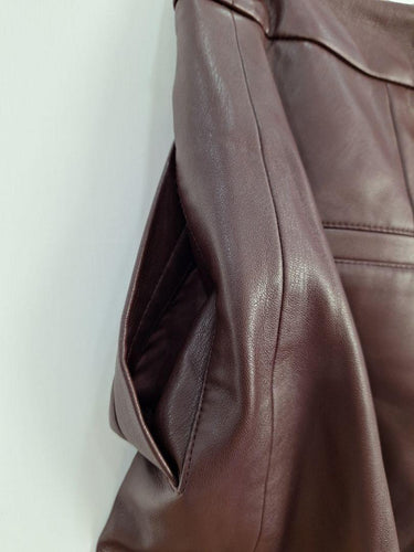 Saba Burgundy Faux Leather Soft Pants Size 12 by SwapUp-Online Second Hand Store-Online Thrift Store