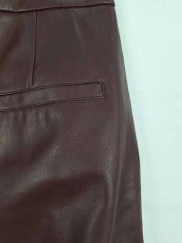 Saba Burgundy Faux Leather Soft Pants Size 12 by SwapUp-Online Second Hand Store-Online Thrift Store
