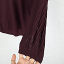 Witchery Merlot Pleated Chiffon Sleeve Top Size XXS by SwapUp-Online Second Hand Store-Online Thrift Store